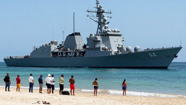Illustration for: Cuba Told to Deal Directly With CIA as U.S. Ships Loom
