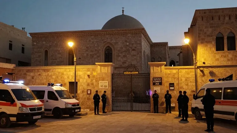 Illustration for: Gunmen Storm Jordan Church Funeral, Leaving Seven Dead