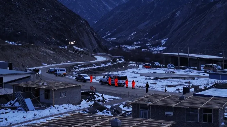 Illustration for: Magnitude 7 quake kills 16 in remote Tibet region