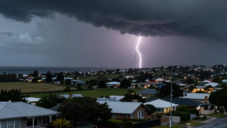 Illustration for: Storms head south after Queensland soaks up 450mm of rain